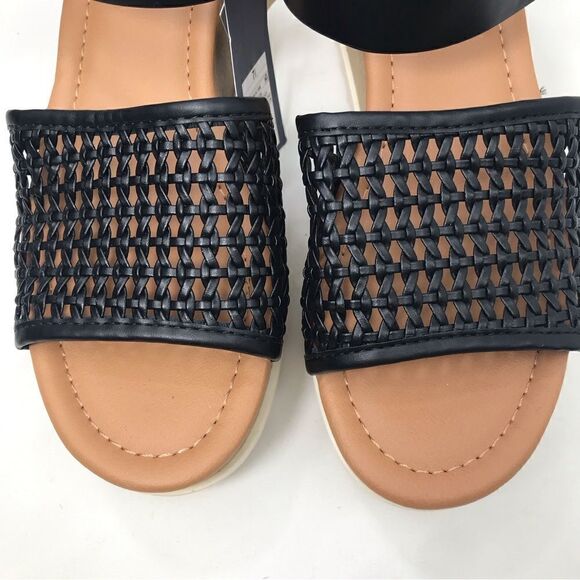 Universal Threads NEW Black Mesh Memory Foam Platform Sandals - Picture 7 of 12